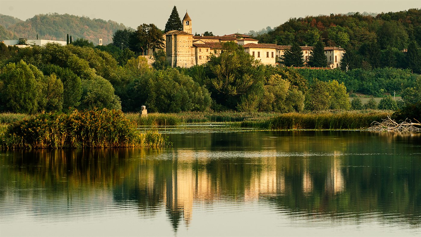 Rezerwat przyrody Torbiere del Sebino nad jeziorem Iseo
